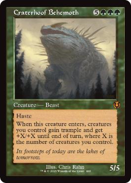 [480]【EN】【FOIL】■旧枠■孔蹄のビヒモス/Craterhoof Behemoth【INR】[M][緑]