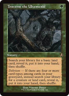 [422]【EN】【FOIL】■旧枠■ウルヴェンワルド横断/Traverse the Ulvenwald【INR】[R][緑]