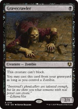 [114]【EN】【FOIL】墓所這い/Gravecrawler【INR】[R][黒]