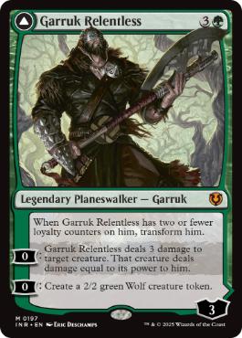 [197]【EN】【FOIL】情け知らずのガラク/Garruk Relentless【INR】[M][緑]