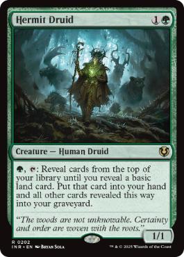 [202]【EN】【FOIL】隠遁ドルイド/Hermit Druid【INR】[R][緑]