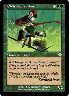 [186]【EN】エルフのチャンピオン/Elvish Champion【INV】[R][緑]