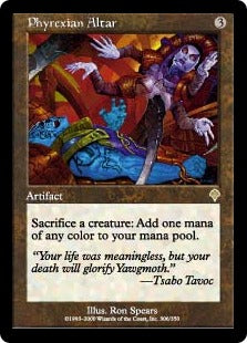 [306]【JP】【FOIL】ファイレクシアの供犠台/Phyrexian Altar【INV】[R][茶]