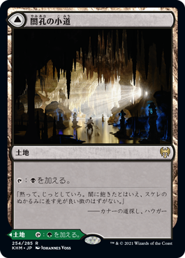 [254]【JP】【FOIL】闇孔の小道/Darkbore Pathway【KHM】[R][土地]