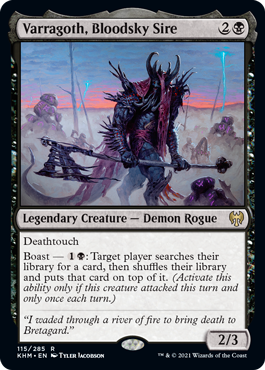 [115]【EN】血空の主君、ヴェラゴス/Varragoth, Bloodsky Sire【KHM】[R][黒]