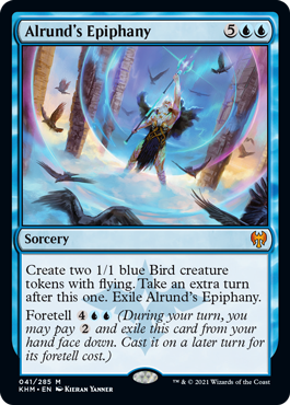 [041]【EN】【FOIL】アールンドの天啓/Alrund's Epiphany【KHM】[M][青]
