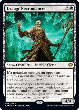 [086]【EN】【FOIL】ドローガーの屍術師/Draugr Necromancer【KHM】[R][黒]