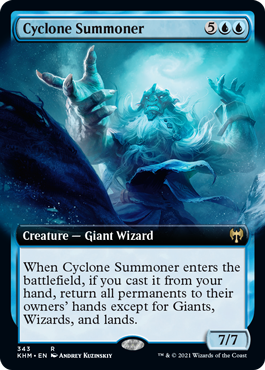 [343]【EN】■拡張アート■竜巻の召喚士/Cyclone Summoner【KHM】[R][青]