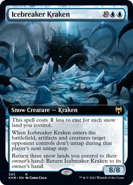 [345]【EN】■拡張アート■氷砕きのクラーケン/Icebreaker Kraken【KHM】[R][青]