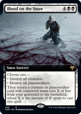 [348]【EN】■拡張アート■雪上の血痕/Blood on the Snow【KHM】[R][黒]