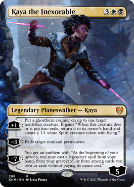 [288]【EN】【FOIL】■ボーダーレス■情け無用のケイヤ/Kaya the Inexorable【KHM】[M][多色]