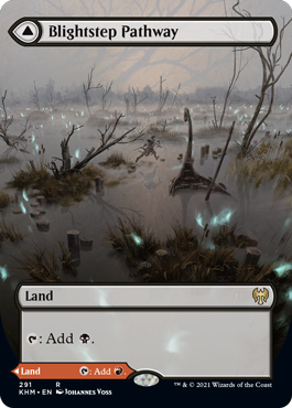 [291]【EN】【FOIL】■ボーダーレス■荒廃踏みの小道/Blightstep Pathway【KHM】[R][土地]
