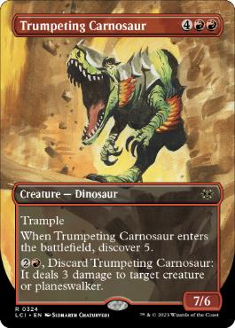 [324]【EN】■ボーダーレス■嘶くカルノサウルス/Trumpeting Carnosaur【LCI】[R][赤]