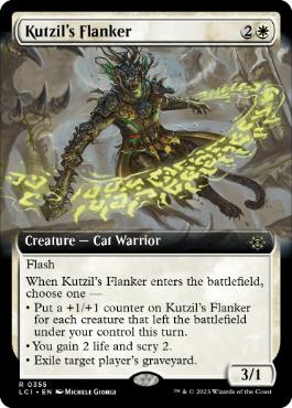 [355]【EN】【FOIL】■拡張アート■クチルの側衛/Kutzil's Flanker【LCI】[R][白]