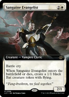 [356]【EN】【FOIL】■拡張アート■血滾りの福音者/Sanguine Evangelist【LCI】[R][白]