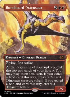 [321]【EN】【FOIL】■ボーダーレス■骨集めのドラコサウルス/Bonehoard Dracosaur【LCI】[M][赤]