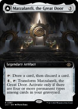 [387]【EN】【FOIL】■拡張アート■大いなる扉、マツァラントリ/Matzalantli, the Great Door【LCI】[R][茶]
