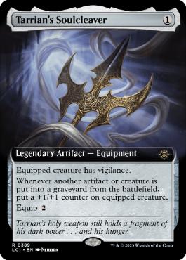 [389]【EN】【FOIL】■拡張アート■タリアンの魂断ち/Tarrian's Soulcleaver【LCI】[R][茶]