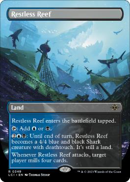 [349]【EN】【FOIL】■ボーダーレス■不穏な浅瀬/Restless Reef【LCI】[R][土地]