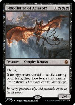 [092]【EN】【FOIL】アクロゾズの放血者/Bloodletter of Aclazotz【LCI】[M][黒]