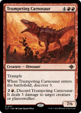 [171]【EN】【FOIL】嘶くカルノサウルス/Trumpeting Carnosaur【LCI】[R][赤]