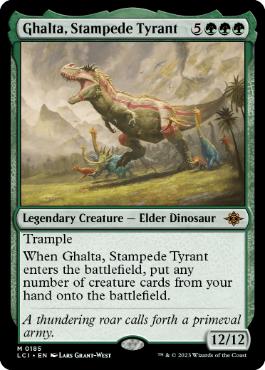 [185]【EN】【FOIL】暴走暴君、ガルタ/Ghalta, Stampede Tyrant【LCI】[M][緑]