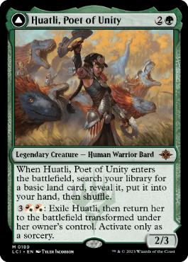 [189]【EN】【FOIL】統一の詩人、ファートリ/Huatli, Poet of Unity【LCI】[M][緑]