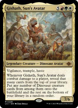 [229]【EN】【FOIL】太陽の化身、ギシャス/Gishath, Sun's Avatar【LCI】[M][多色]