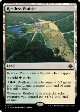 [281]【EN】【FOIL】不穏な大草原/Restless Prairie【LCI】[R][土地]
