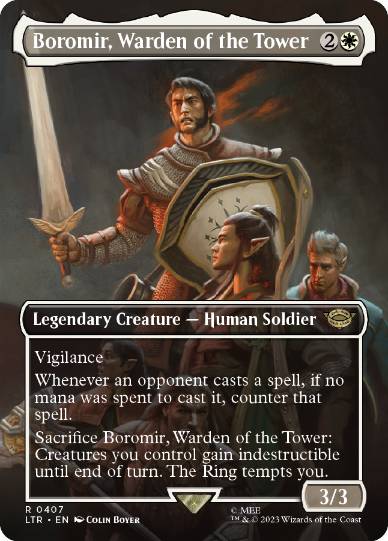 [407]【EN】■ボーダーレス■塔の長官、ボロミア/Boromir, Warden of the Tower【LTR】[R][白]