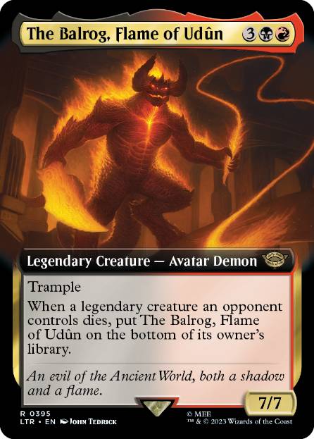 [395]【EN】■拡張アート■ウドゥーンの焰、バルログ/The Balrog, Flame of Udûn【LTR】[R][多色]