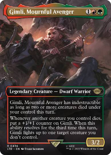 [436]【EN】■ボーダーレス■死を悼む復讐者、ギムリ/Gimli, Mournful Avenger【LTR】[R][多色]