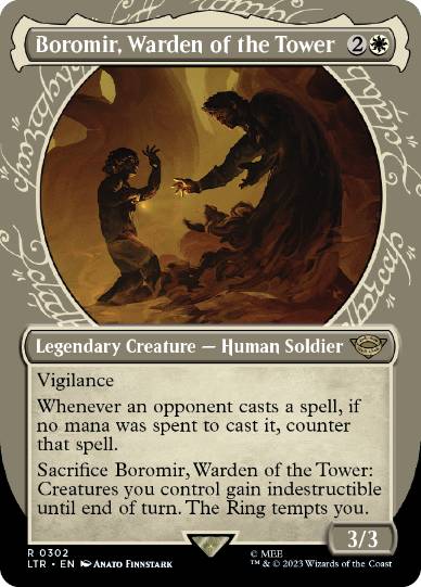 [302]【EN】【FOIL】■ショーケース■塔の長官、ボロミア/Boromir, Warden of the Tower【LTR】[R][白]