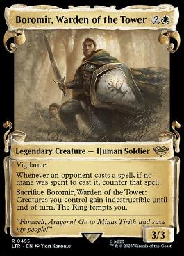 [455]【EN】【銀幕FOIL】■ショーケース■塔の長官、ボロミア/Boromir, Warden of the Tower【LTR】[R][白]