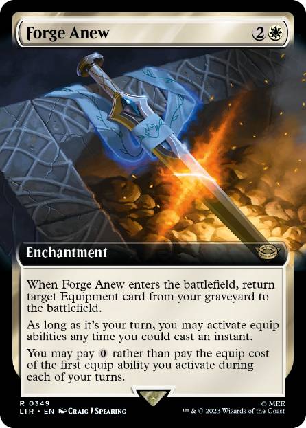 [349]【EN】【FOIL】■拡張アート■再鍛造/Forge Anew【LTR】[R][白]