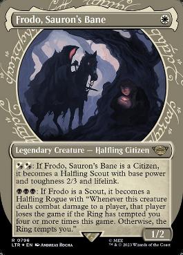 [796]【EN】【サージFOIL】■ショーケース■サウロンの破滅、フロド/Frodo, Sauron's Bane【LTR】[R][白]