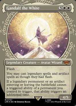 [797]【EN】【サージFOIL】■ショーケース■白のガンダルフ/Gandalf the White【LTR】[M][白]