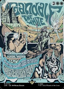[732]【EN】【FOIL】■ボーダーレス■白のガンダルフ/Gandalf the White【LTR】[M][白]