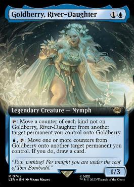 [762]【EN】【サージFOIL】■拡張アート■川の娘、ゴールドベリ/Goldberry, River-Daughter【LTR】[R][青]