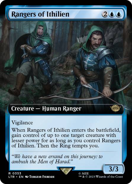 [353]【EN】【FOIL】■拡張アート■イシリアンのレンジャー/Rangers of Ithilien【LTR】[R][青]