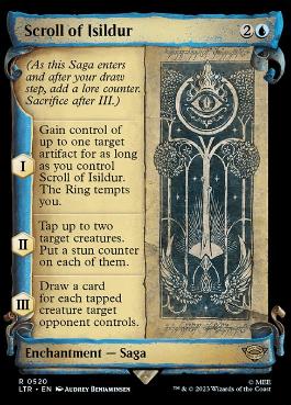 [520]【EN】【銀幕FOIL】■ショーケース■イシルドゥアの自筆の記録/Scroll of Isildur【LTR】[R][青]