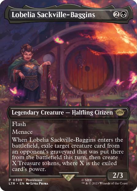 [399]【EN】【FOIL】■ボーダーレス■ロベリア・サックビル＝バギンズ/Lobelia Sackville-Baggins【LTR】[R][黒]
