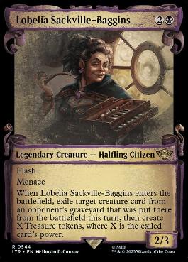 [544]【EN】【銀幕FOIL】■ショーケース■ロベリア・サックビル＝バギンズ/Lobelia Sackville-Baggins【LTR】[R][黒]