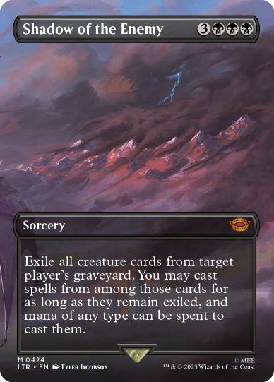 [424]【EN】【FOIL】■ボーダーレス■敵の影/Shadow of the Enemy【LTR】[M][黒]