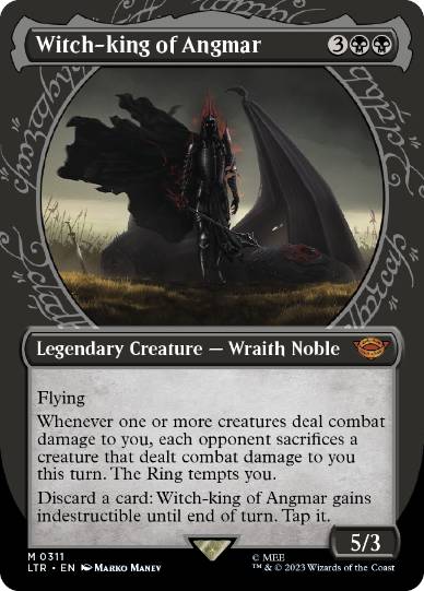 [311]【EN】【FOIL】■ショーケース■アングマールの魔王/Witch-King of Angmar【LTR】[M][黒]
