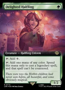 [774]【EN】【サージFOIL】■拡張アート■喜ぶハーフリング/Delighted Halfling【LTR】[R][緑]