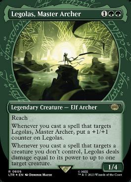 [805]【EN】【サージFOIL】■ショーケース■弓の名人、レゴラス/Legolas, Master Archer【LTR】[R][緑]