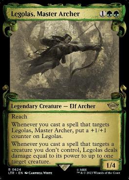 [624]【EN】【銀幕FOIL】■ショーケース■弓の名人、レゴラス/Legolas, Master Archer【LTR】[R][緑]