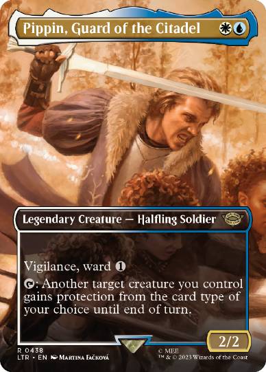 [438]【EN】【FOIL】■ボーダーレス■城塞の近衛兵、ピピン/Pippin, Guard of the Citadel【LTR】[R][多色]