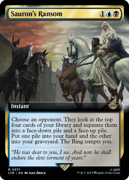 [371]【EN】【FOIL】■拡張アート■サウロンの交換条件/Sauron's Ransom【LTR】[R][多色]